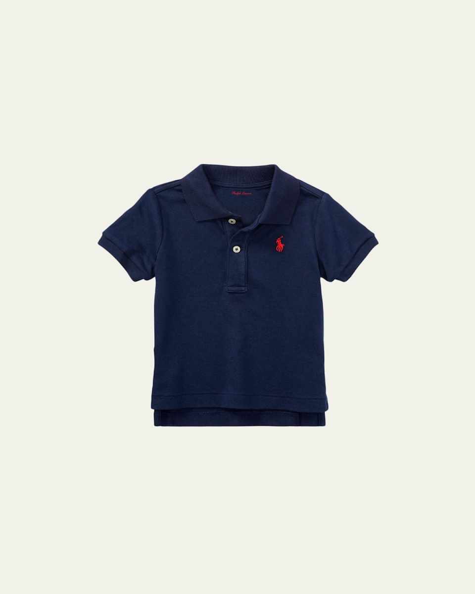 Interlock Polo Knit Shirt, Size 3-